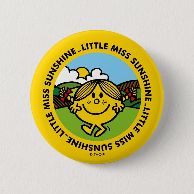 Little Miss Sunshine | Sunshine Circle 6 Cm Round Badge (Front)