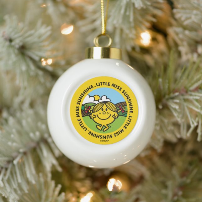 Little Miss Sunshine | Sunshine Circle Ceramic Ball Christmas Ornament (Tree)