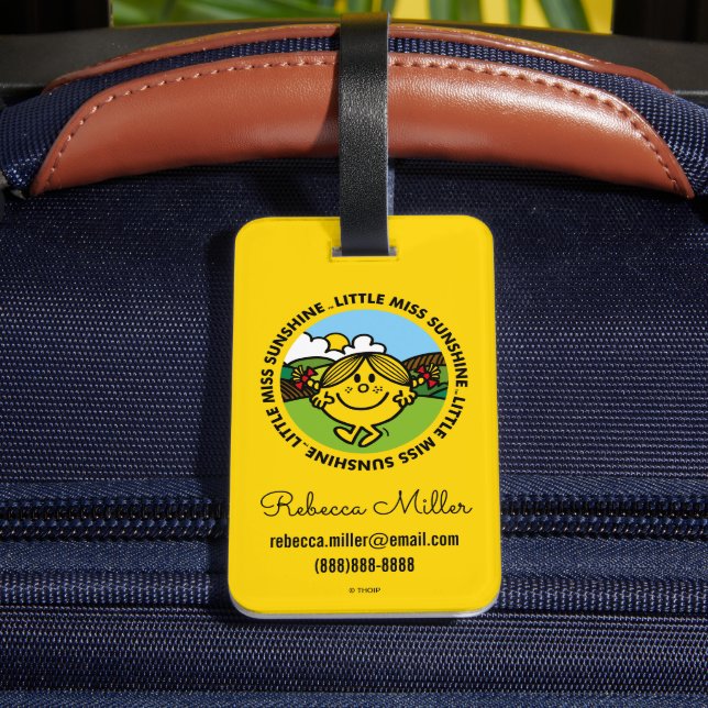 Little Miss Sunshine | Sunshine Circle Luggage Tag (Back Insitu 4)