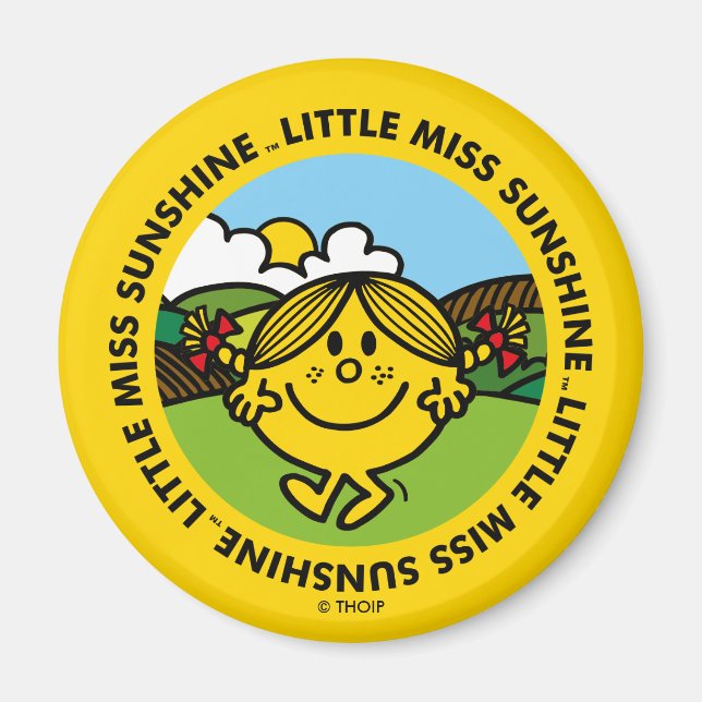 Little Miss Sunshine | Sunshine Circle Magnet (Front)