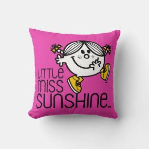 Little Miss Sunshine Walking On Name Graphic Cushion