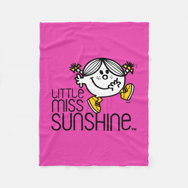 Little Miss Sunshine Walking On Name Graphic Fleece Blanket (Front)