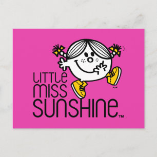 Little Miss Sunshine Walking On Name Graphic Postcard