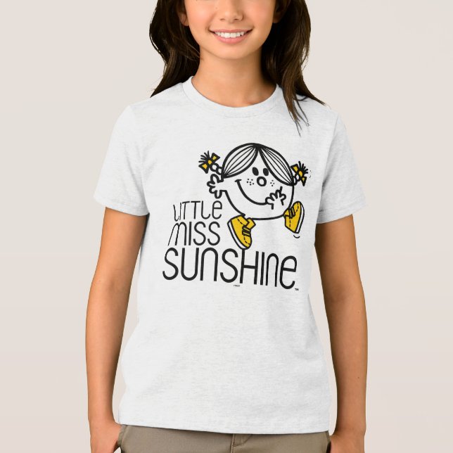 Little Miss Sunshine Walking On Name Graphic Tri-Blend Shirt (Front)