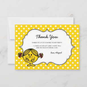 Little Miss Sunshine Yellow Birthday Thank You
