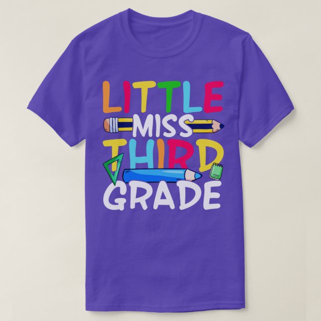 Little miss third grade back to school gift T-Shirt (Design Front)