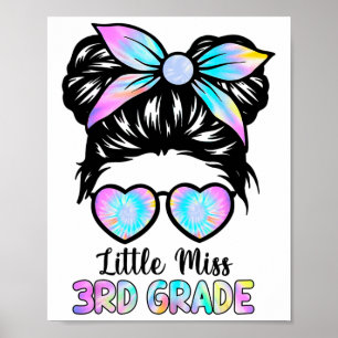 Little Miss Third Grade Girls Ck To School Shirt 3 Poster