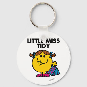 Little Miss Tidy   Black Lettering Key Ring