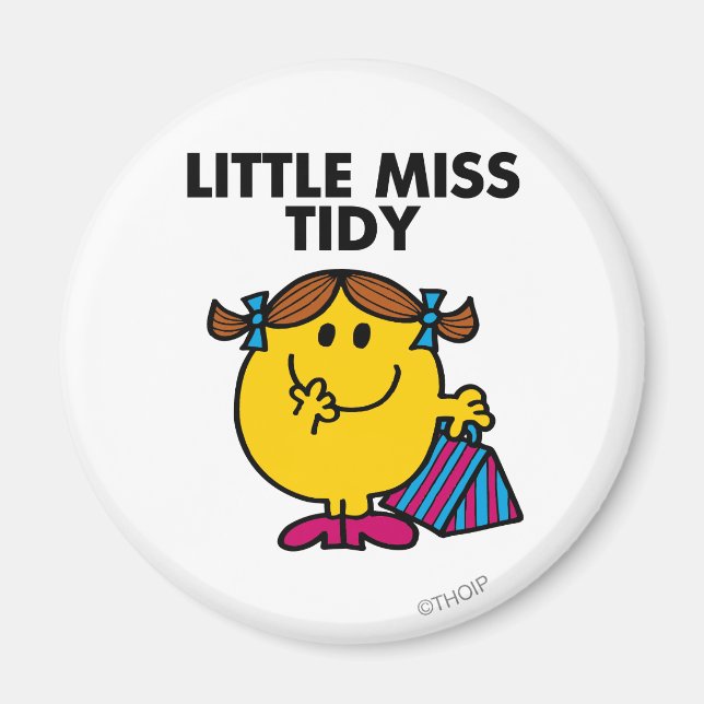 Little Miss Tidy | Black Lettering Magnet (Front)