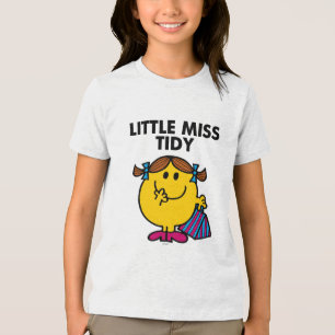Little Miss Tidy Black Lettering Tri-Blend Shirt
