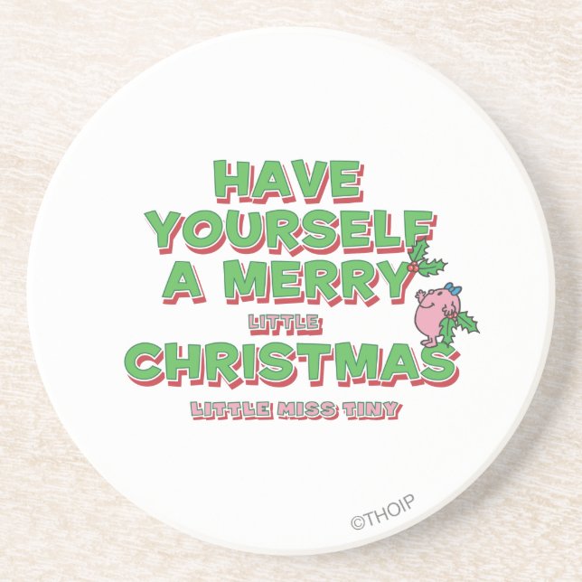 Little Miss Tiny Christmas Coaster (Front)