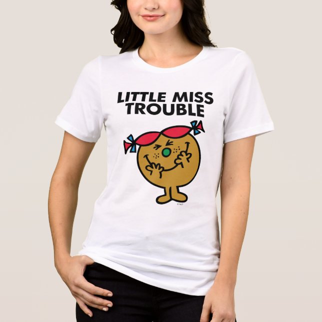 Little Miss Trouble | Laughing Tri-Blend Shirt (Front)