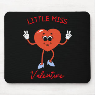 Little Miss Valentine Cute Candy Heart Girls Women Mouse Pad