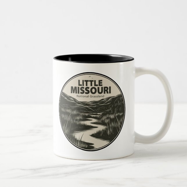 Little Missouri National Grassland Stream Two-Tone Coffee Mug (Right)