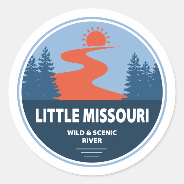  Little Missouri Wild And Scenic River Arkansas Classic Round Sticker (Front)