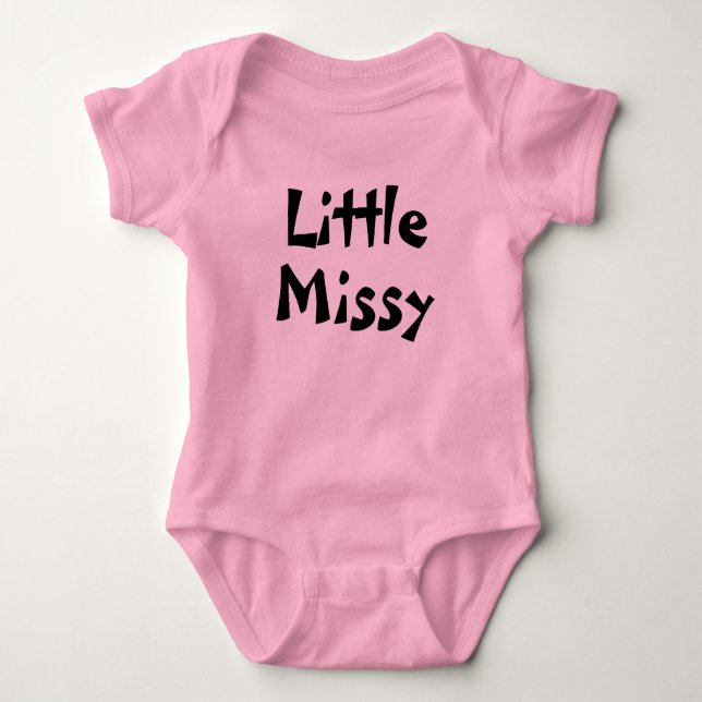 Little Missy baby girl outfit Bodysuit (Front)