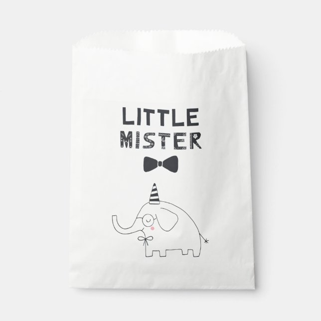 Little Mister | Baby Party Elephant | Favour Bags (Front)