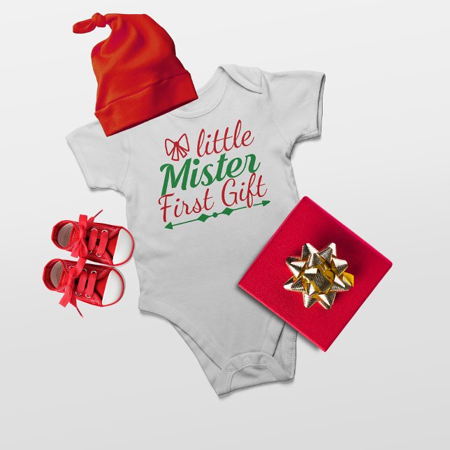 Little Mister First Gift Christmas Boy Baby Bodysuit (Creator Uploaded)