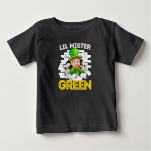 Little Mister Green Irish Baby Boy Leprechaun Boys Baby T-Shirt