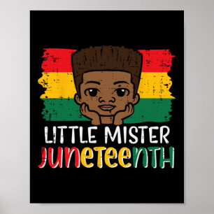 Little Mister Juneteenth African Boy Toddler Boys Poster
