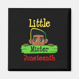 Little Mister Juneteenth Brown Skin King Boys Kids Magnet