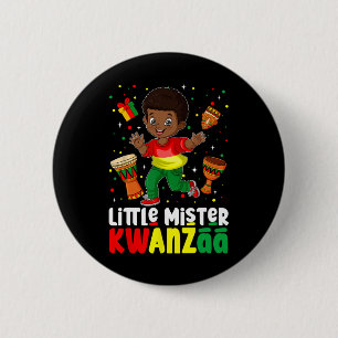 Little Mister Kwanzaa Kinara Candle African Americ 6 Cm Round Badge