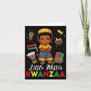 Little Mister Kwanzaa Kinara Candle African Americ Card