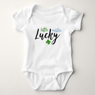 Little Mister Lucky // Cute St Patrick's Day Baby Bodysuit