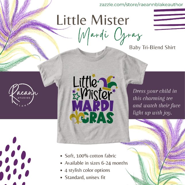 Little Mister Mardi Gras Baby/ Toddler T-Shirt (Creator Uploaded)