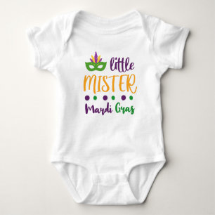 Little Mister Mardi Gras // Fun Cute Baby Bodysuit