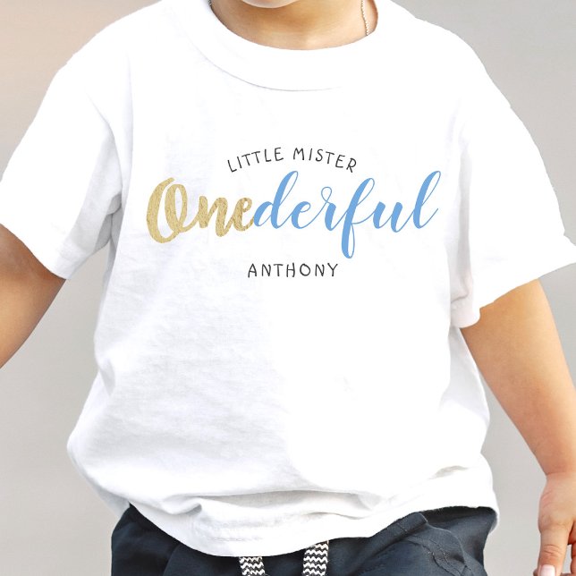 Little Mister Onederful 1st Birthday  Baby T-Shirt (Creator Uploaded)