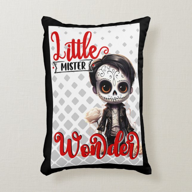 Little Mister _ Sugar Skull  Decorative Cushion (Front(Vertical))