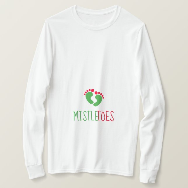 Little MistleToes Maternity Long Sleeve T-Shirt (Design Front)