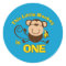 Little Monkey 1st Birthday Boy Sticker