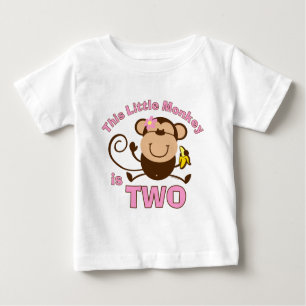 Little Monkey 2nd Birthday Girl Infant T-shirt