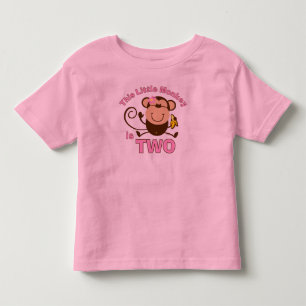 Little Monkey 2nd Birthday Girl Toddler T-shirt