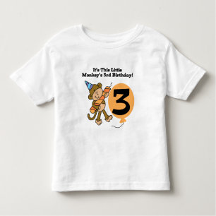 Little Monkey 3rd Birthday Tshirts and Gifts