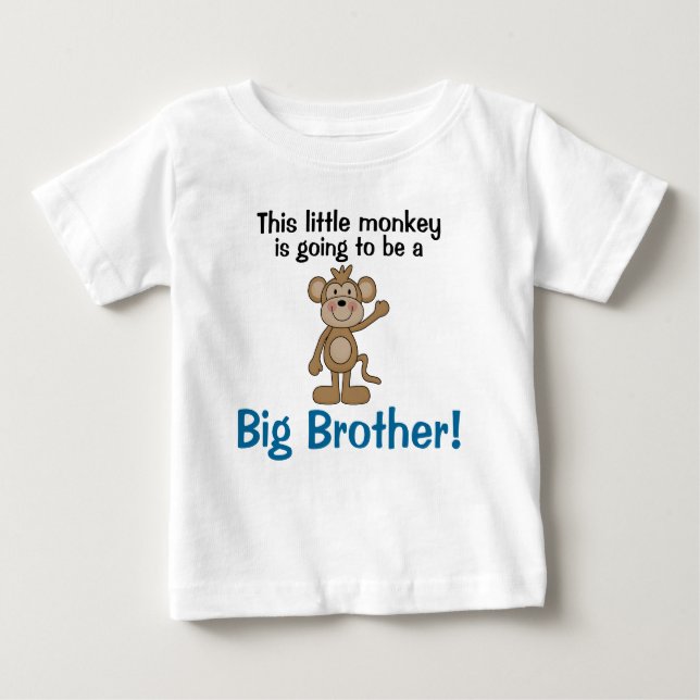 Little Monkey Big Brother Baby T-Shirt (Front)