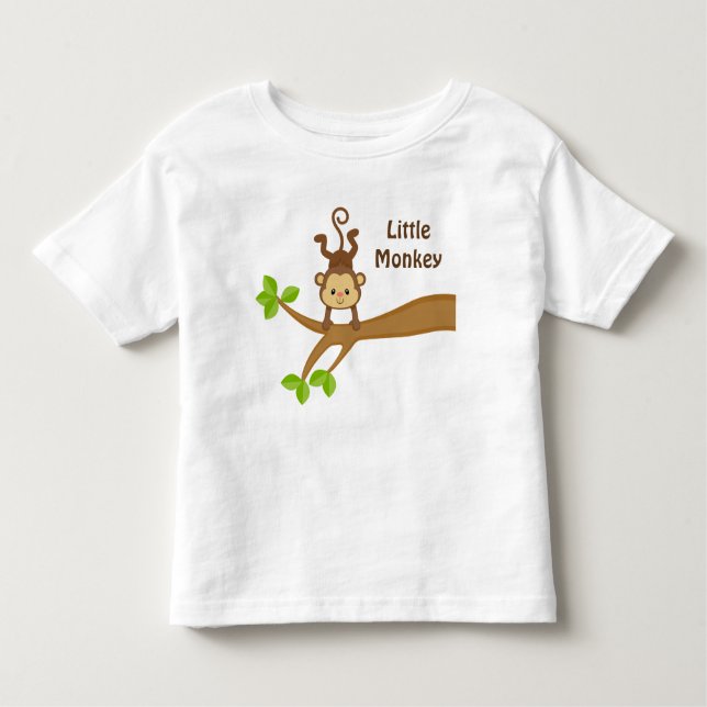 Little Monkey Custom Toddler Fine Jersey T-Shirt (Front)