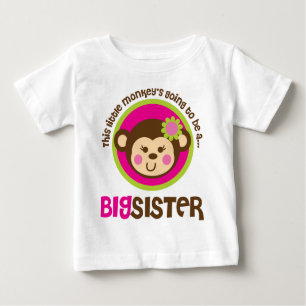 Little Monkey Going To Be A Big Sister Baby T-Shirt