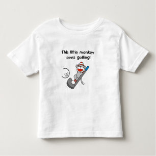Little Monkey Loves Golfing Toddler T-Shirt
