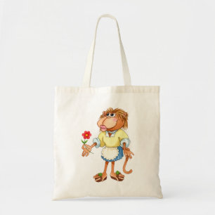 Little monkey with flowers tote bag