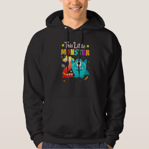 Little Monster 2nd Birthday Party Monster 2 Years Hoodie