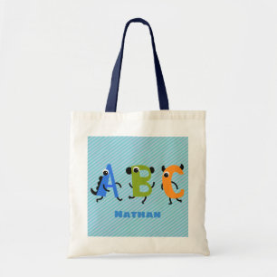 Little Monster Alphabet ABC Tote Bag