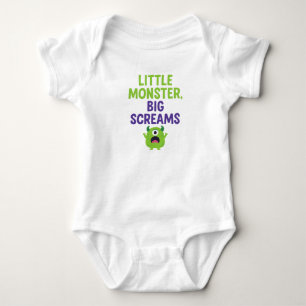 Little Monster, Big Screams Funny Halloween Baby Bodysuit