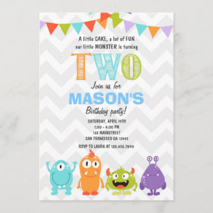 Little Monster Birthday Party Invitation