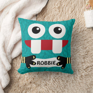 Little Monster Child's Personalised Cushion