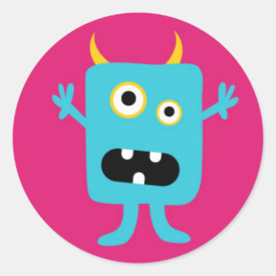 Little Monster Classic Round Sticker