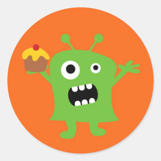 Little Monster Classic Round Sticker (Front)