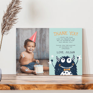 Little Monster Flat Thank You Photo Card